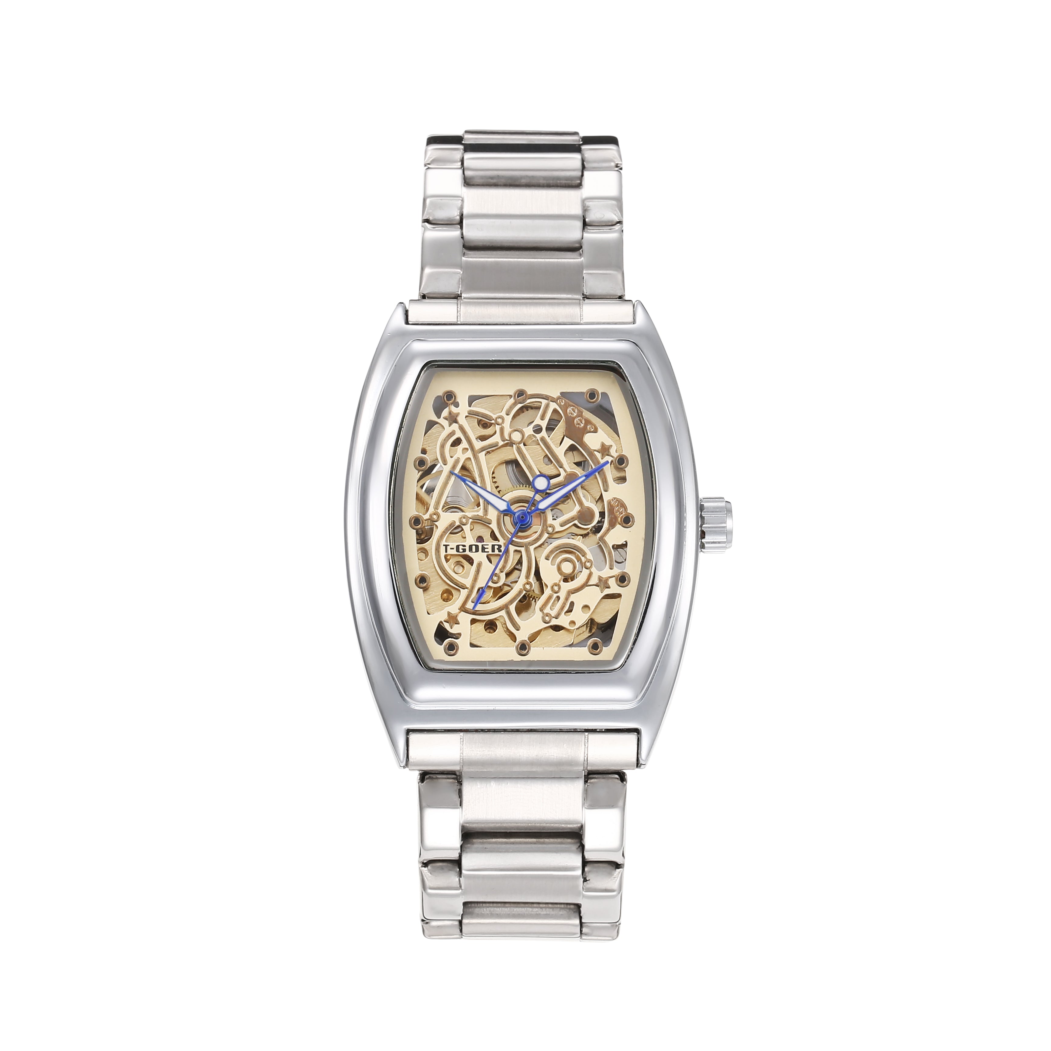 1153G-Automatic Skeleton Steel Watch