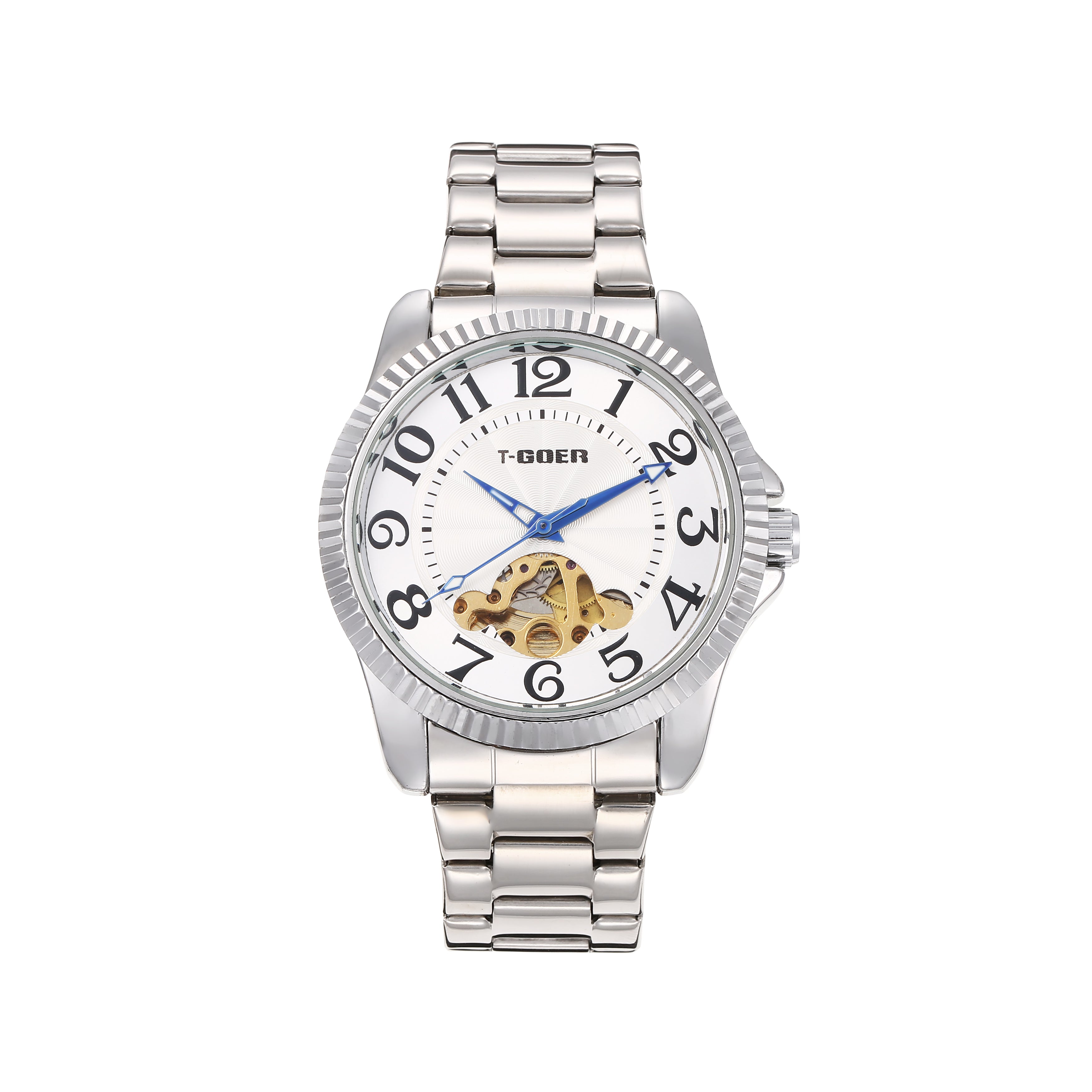 2092G-Automatic Skeleton Steel Watch