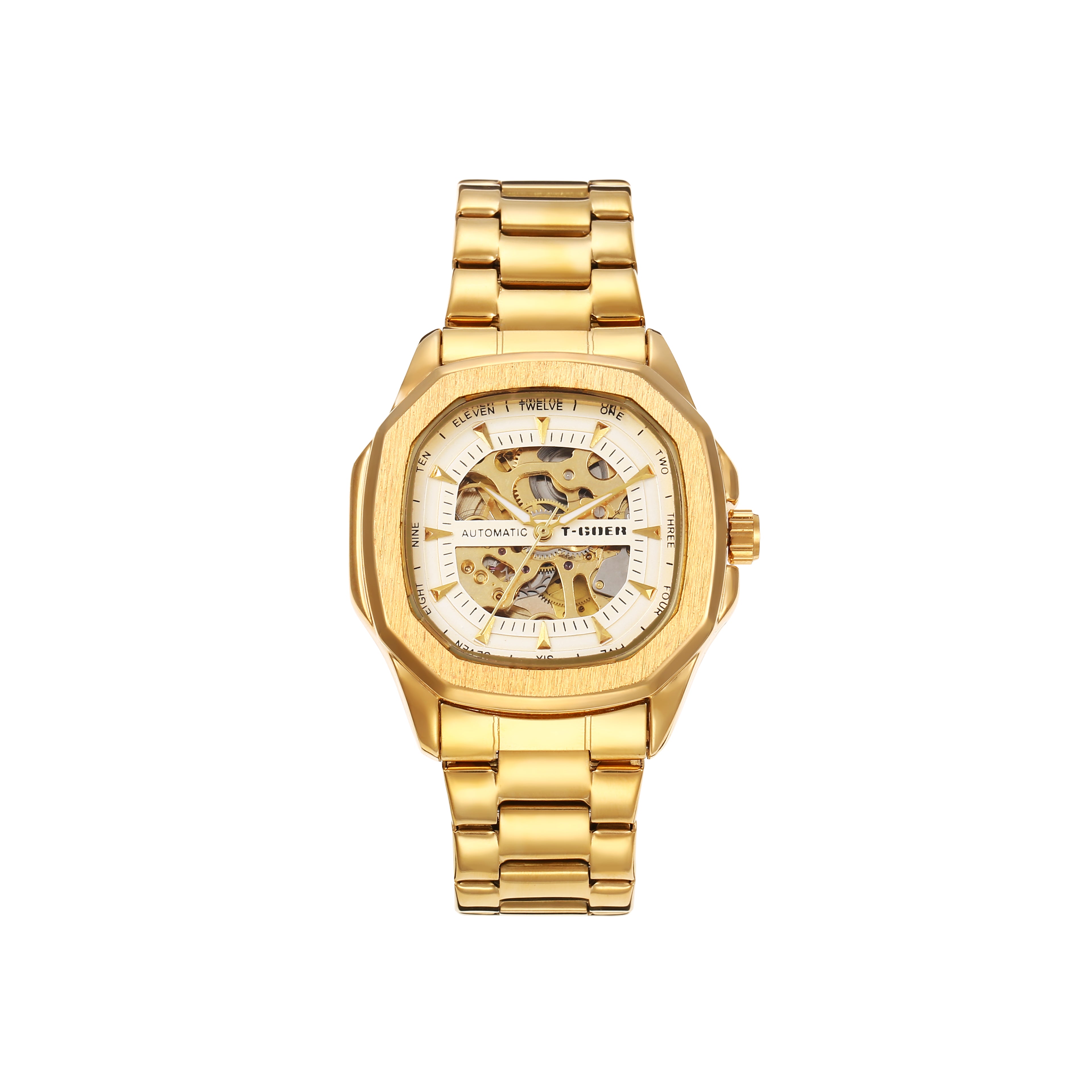 8899G-Automatic Skeleton Steel Watch