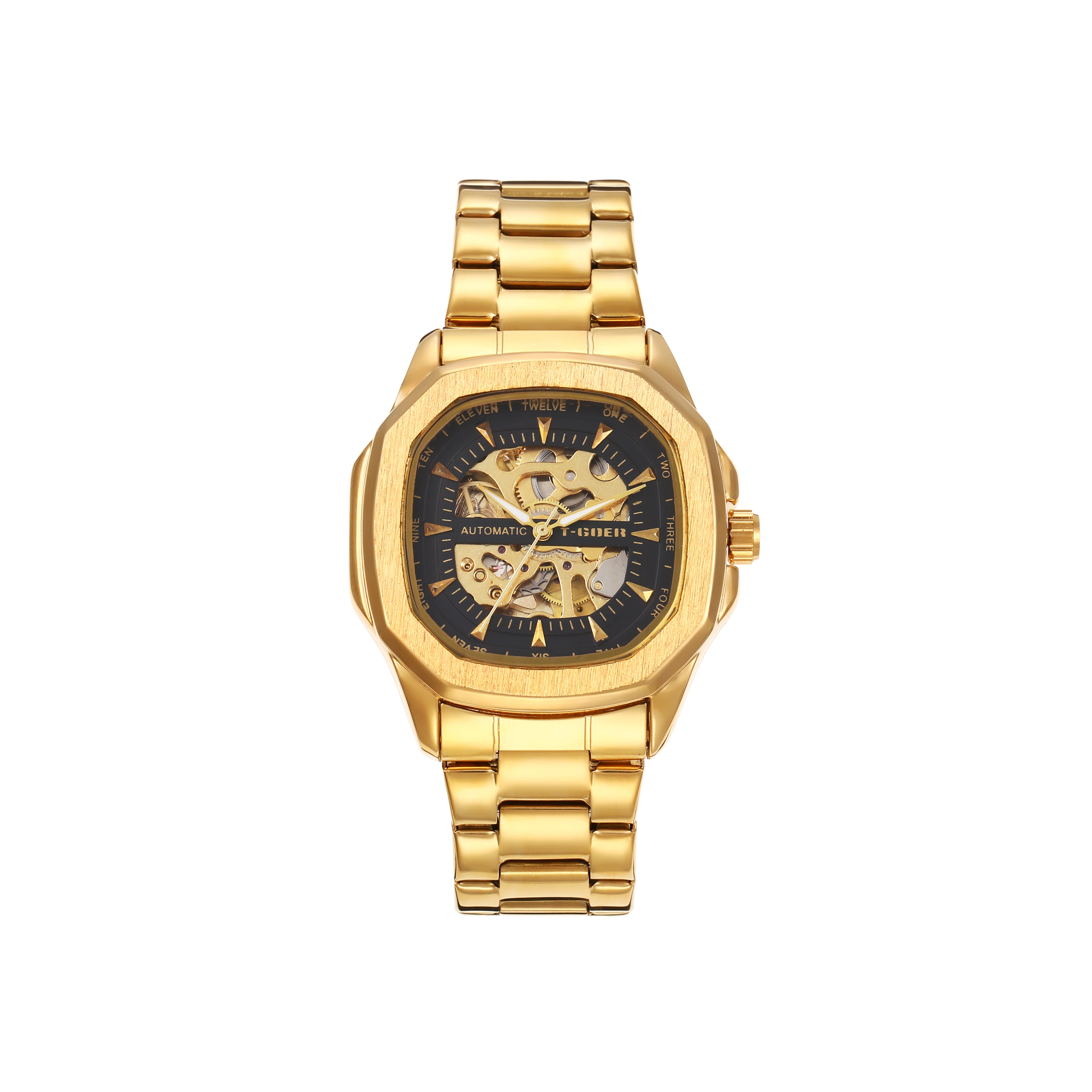 8899G-Automatic Skeleton Steel Watch