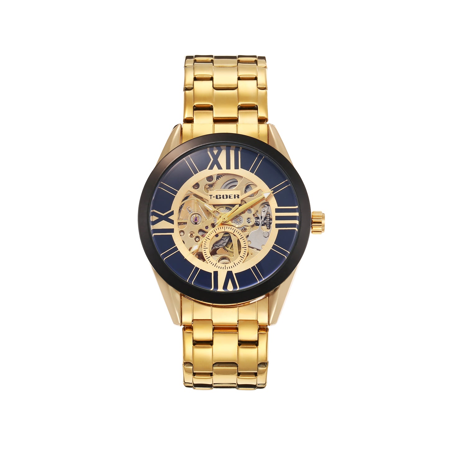 Automatic mechanical hollow steel watch