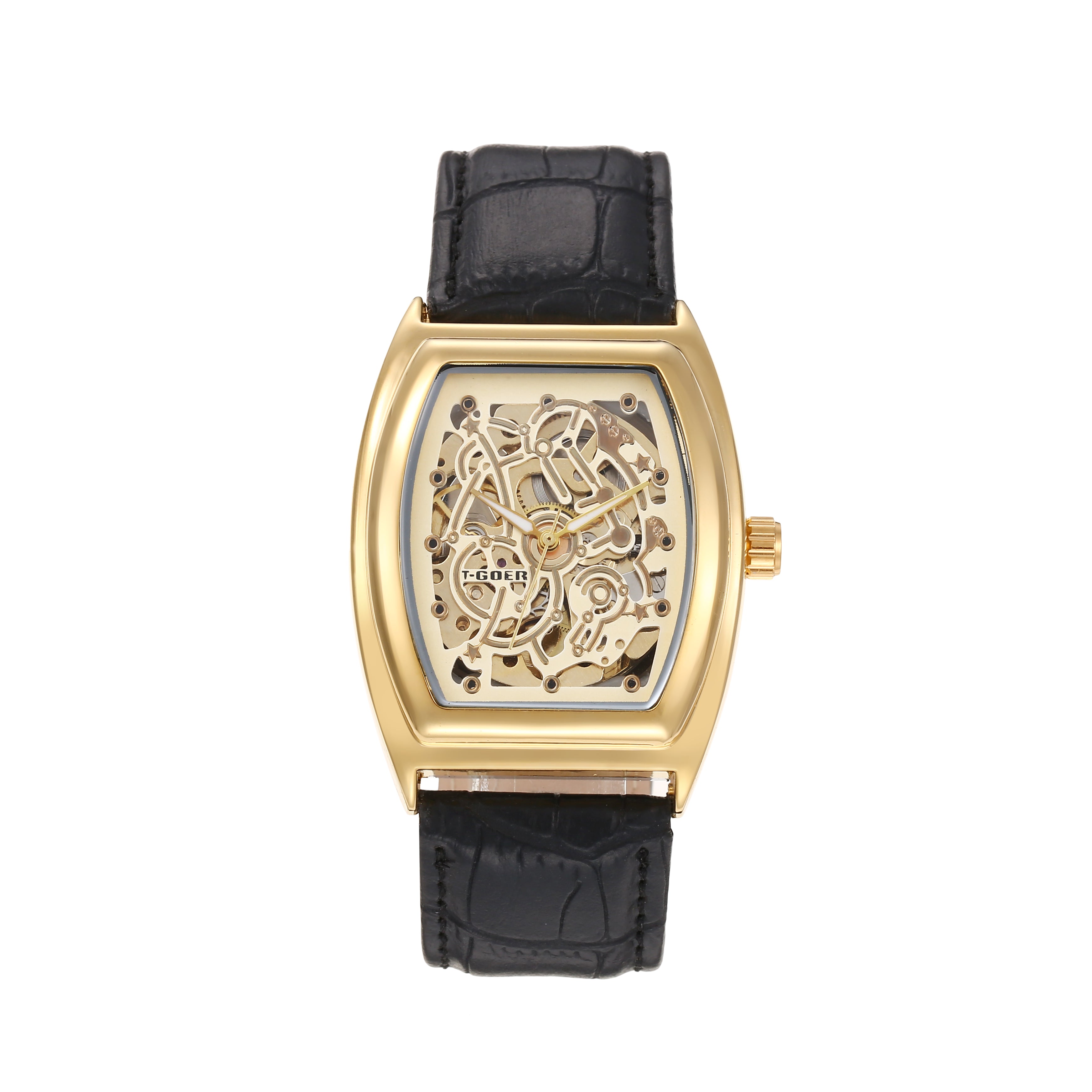 1153-Automatic Skeleton Leather Watch