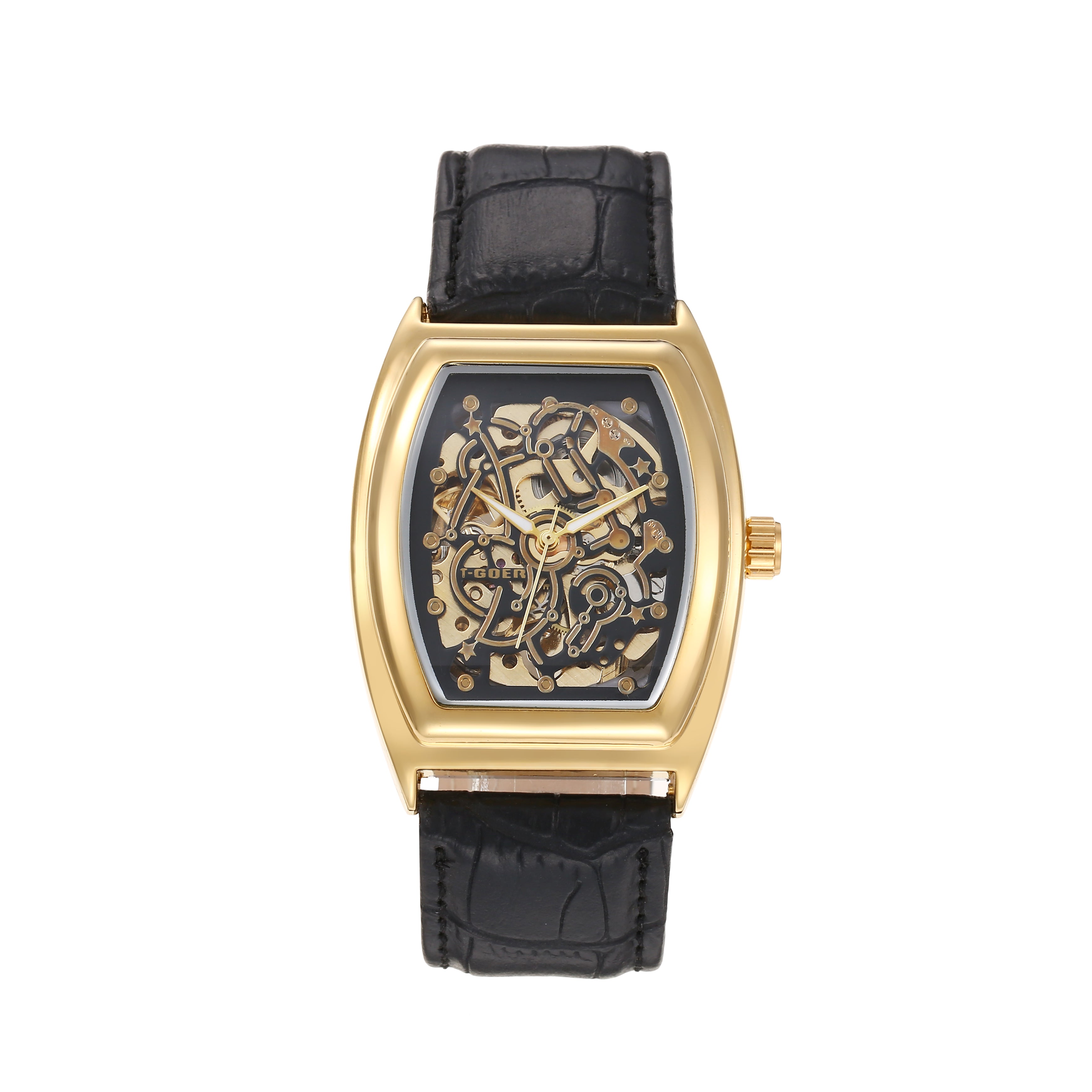 1153-Automatic Skeleton Leather Watch
