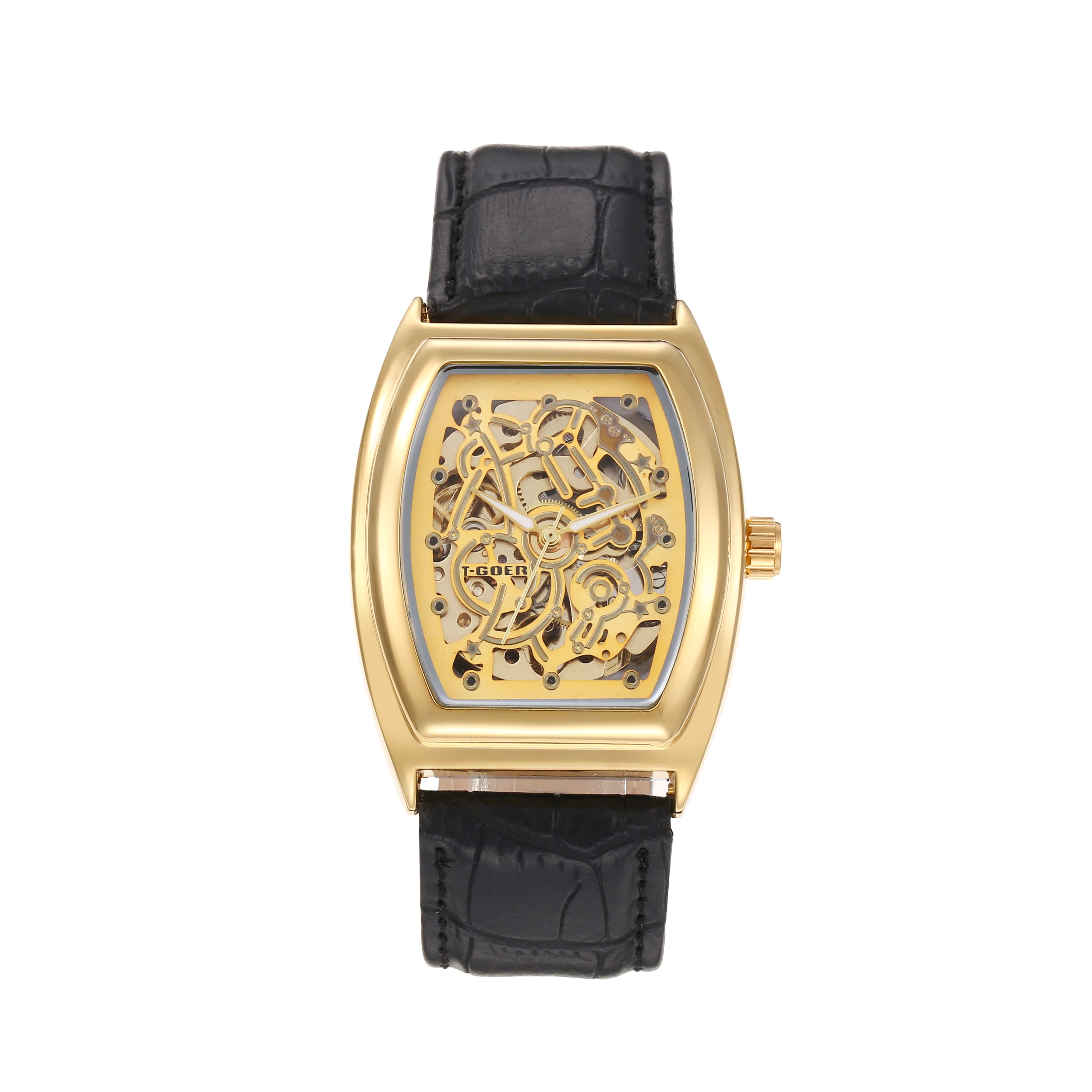 1153-Automatic Skeleton Leather Watch