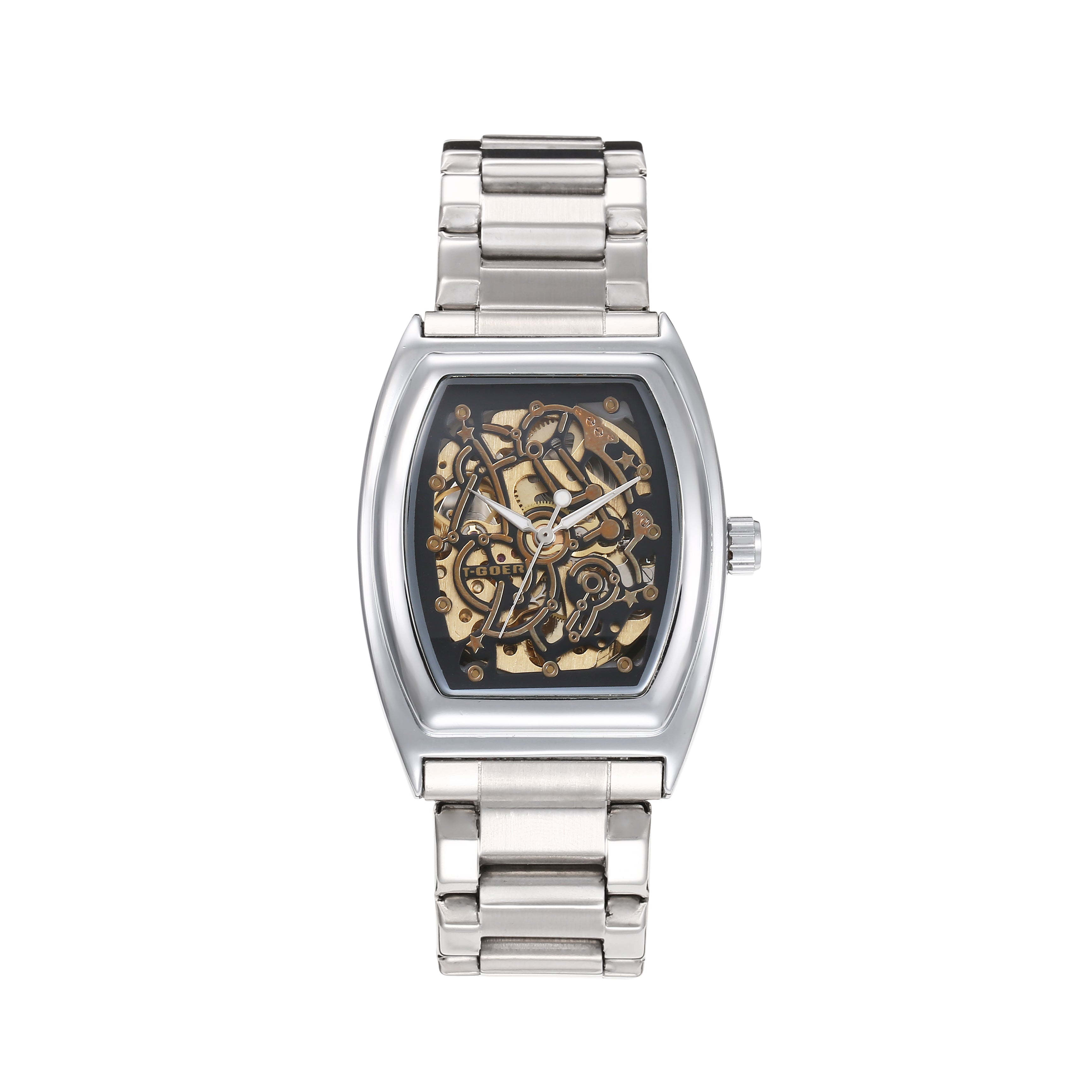 1153G-Automatic Skeleton Steel Watch