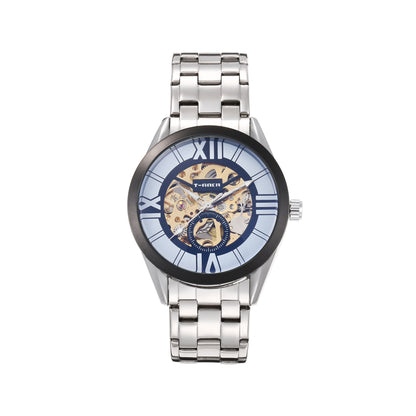 Automatic mechanical hollow steel watch