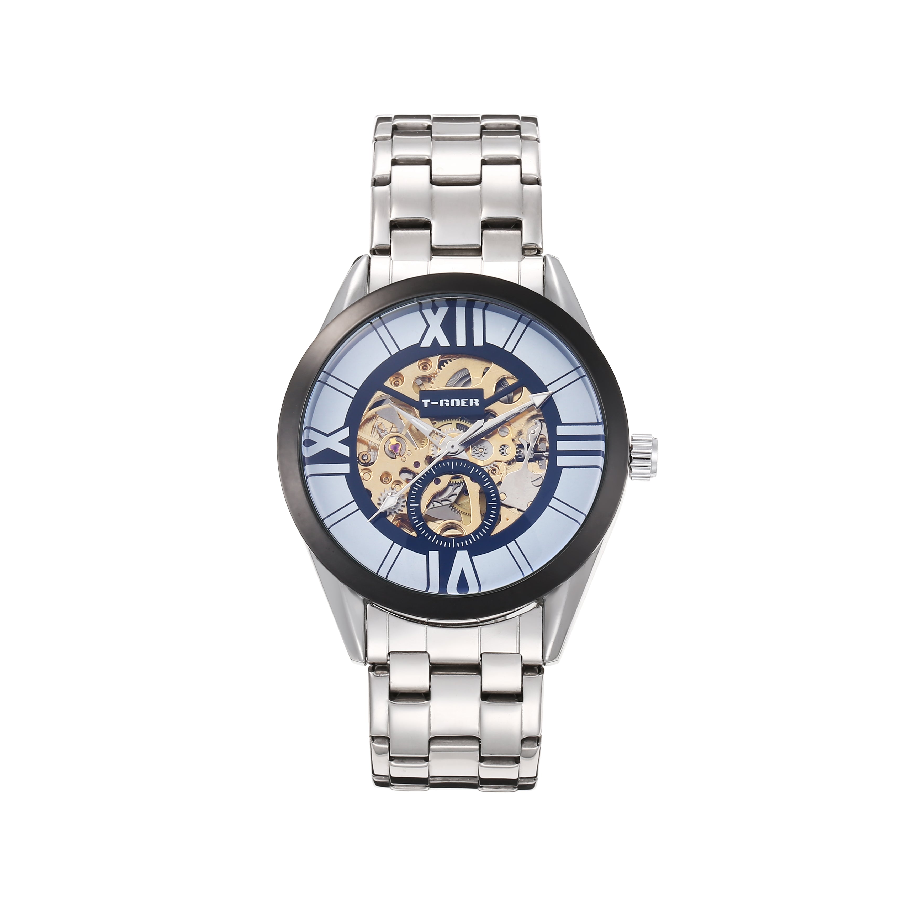 1287G-Automatic Skeleton Steel Watch