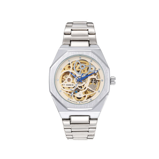 Automatic mechanical hollow steel watch