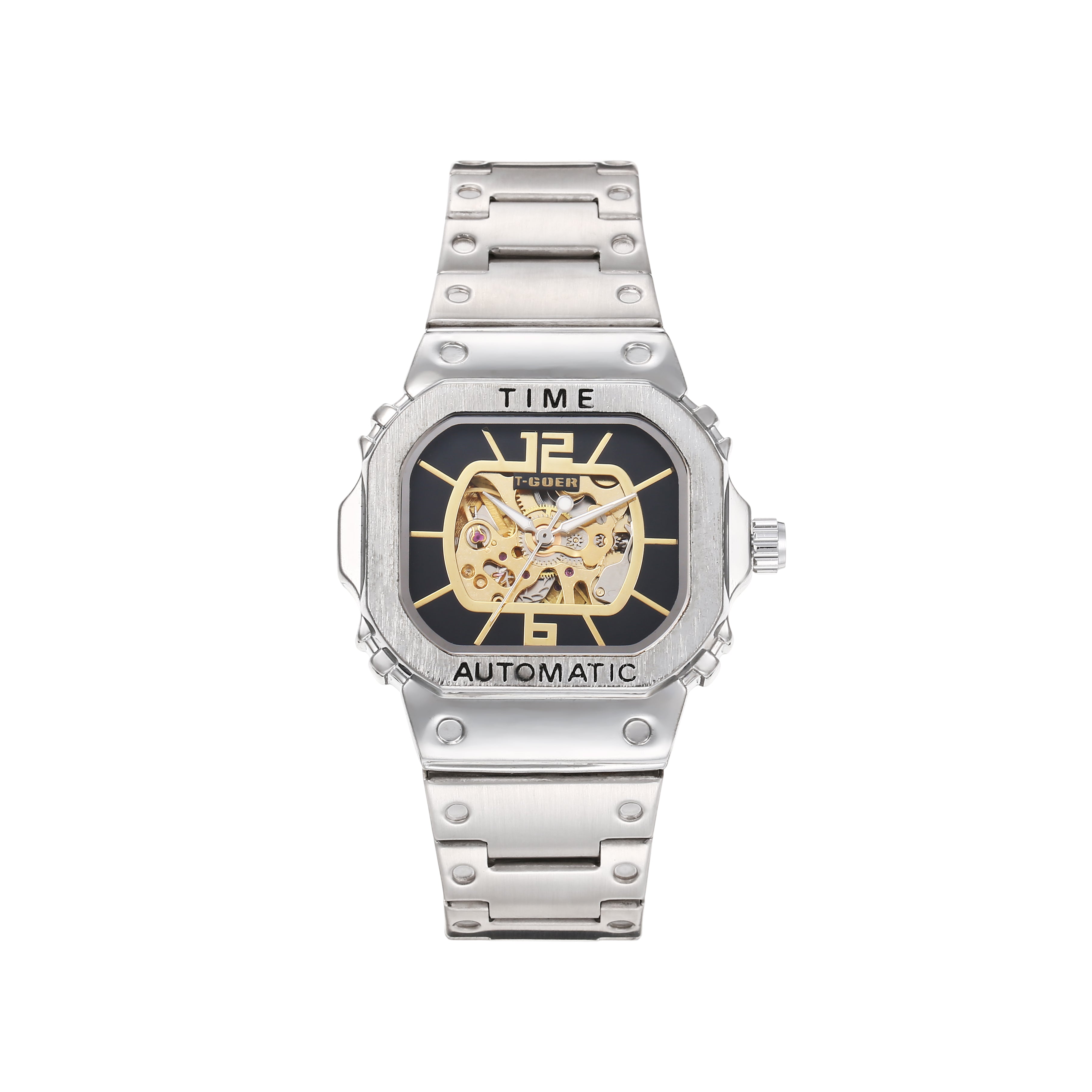 1792G-Automatic Skeleton Steel Watch