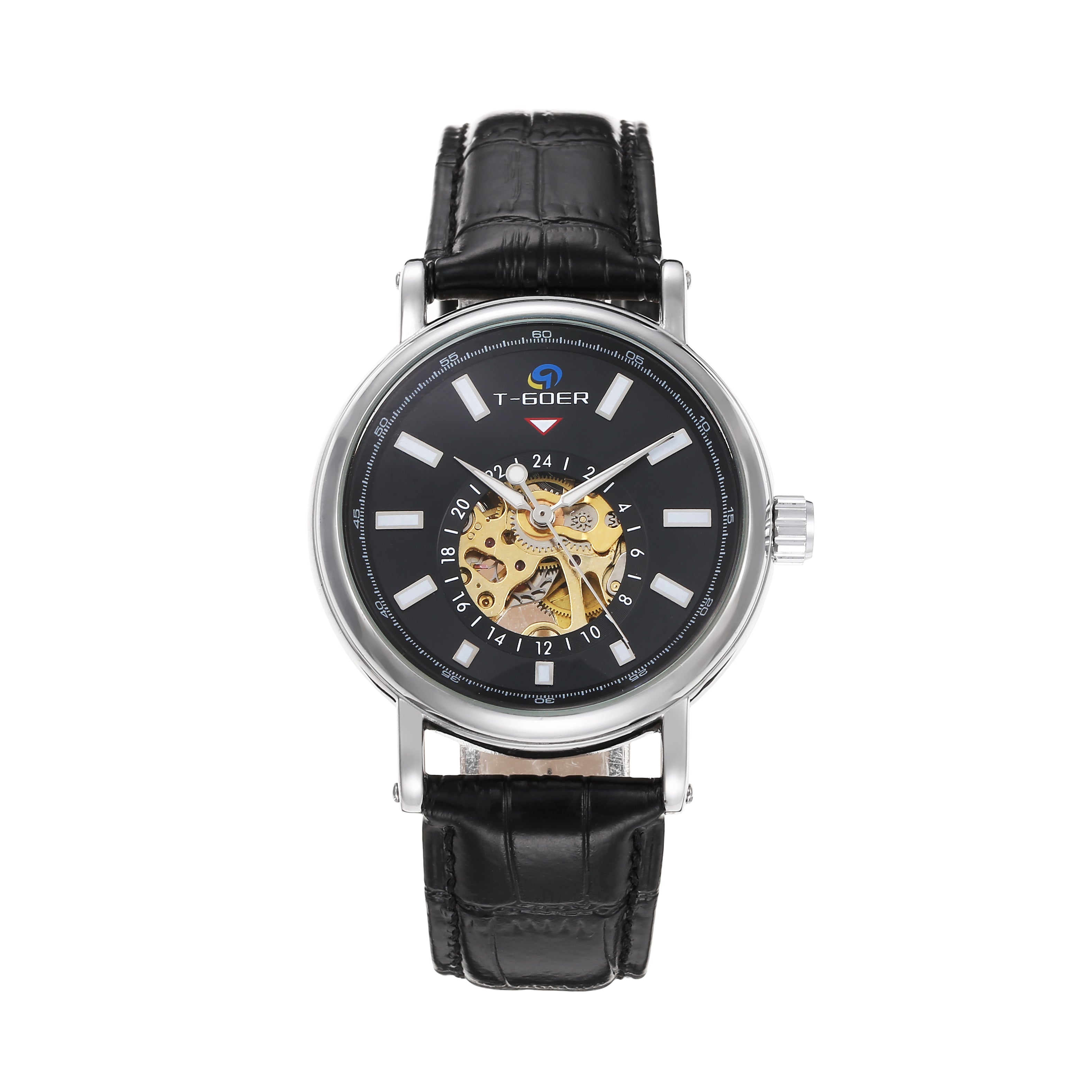 1791-Automatic Skeleton Leather Watch