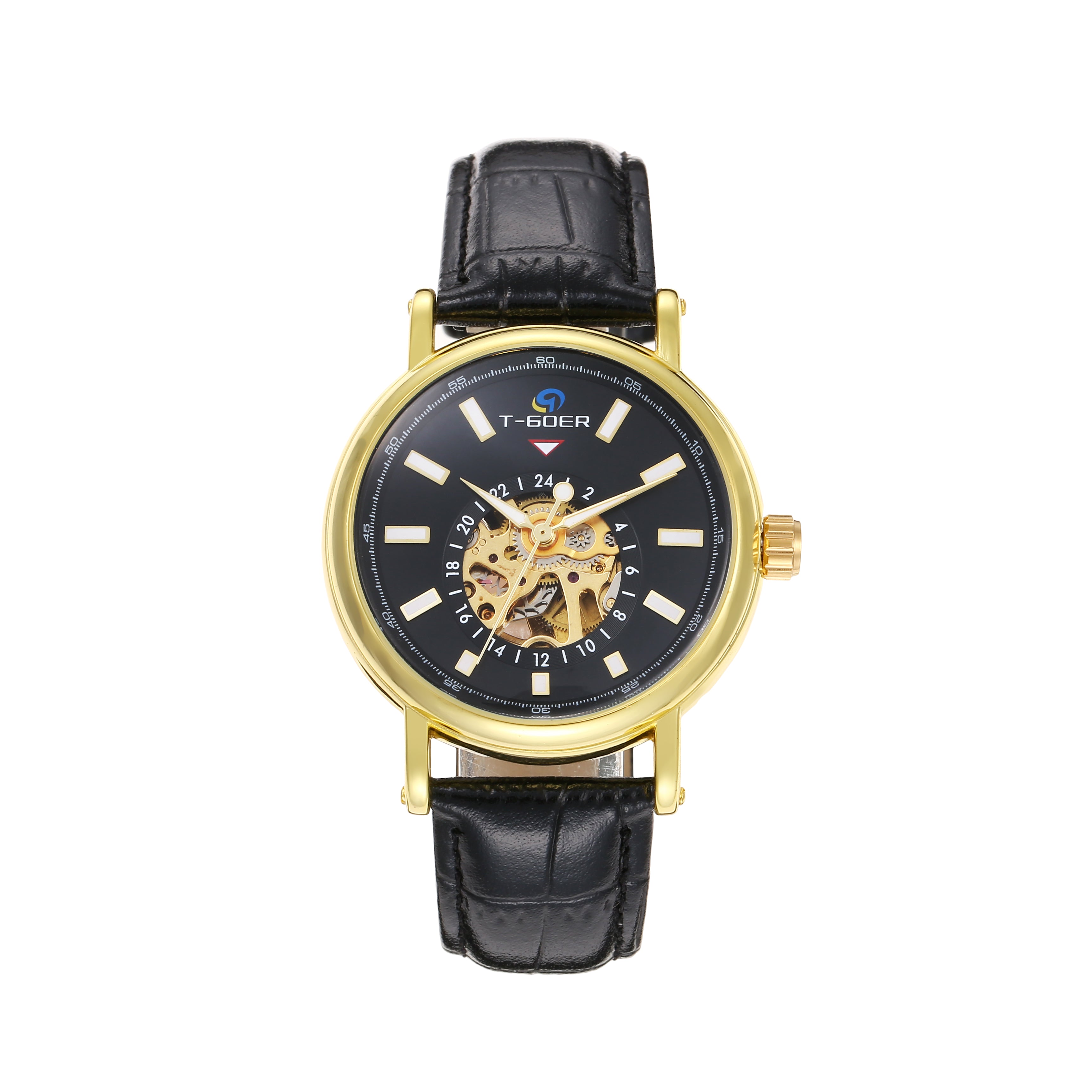 1791-Automatic Skeleton Leather Watch