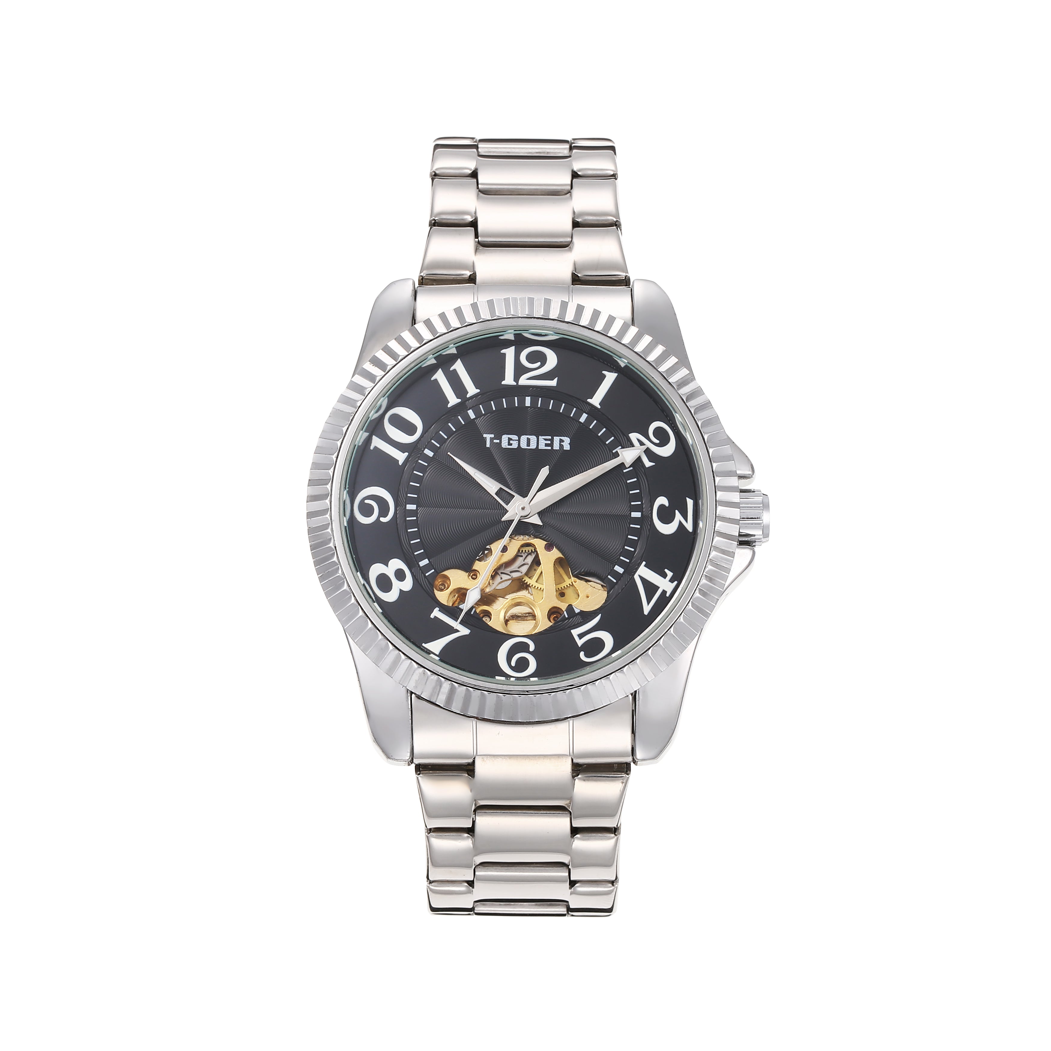 2092G-Automatic Skeleton Steel Watch