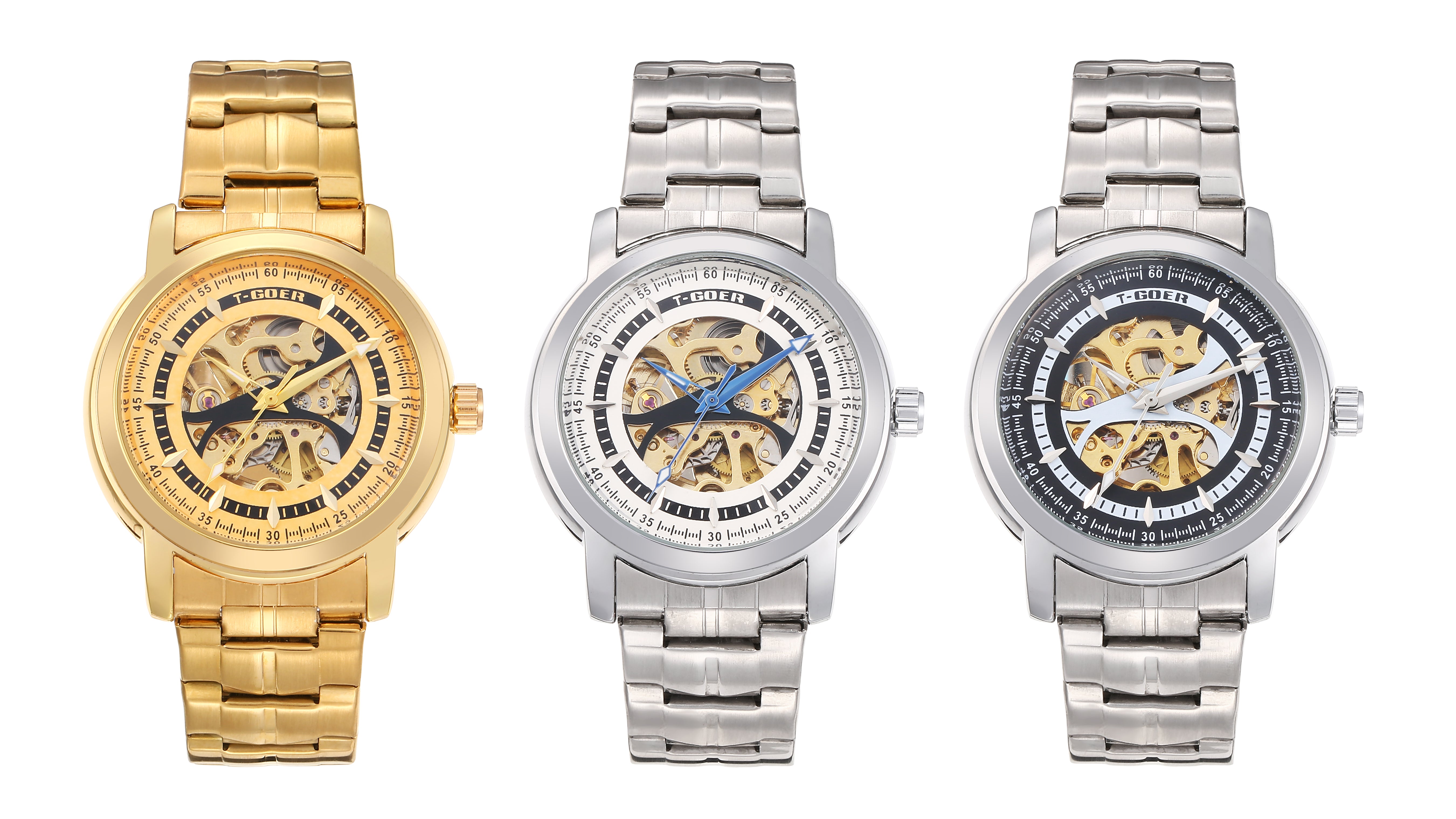 Automatic mechanical skeleton watch