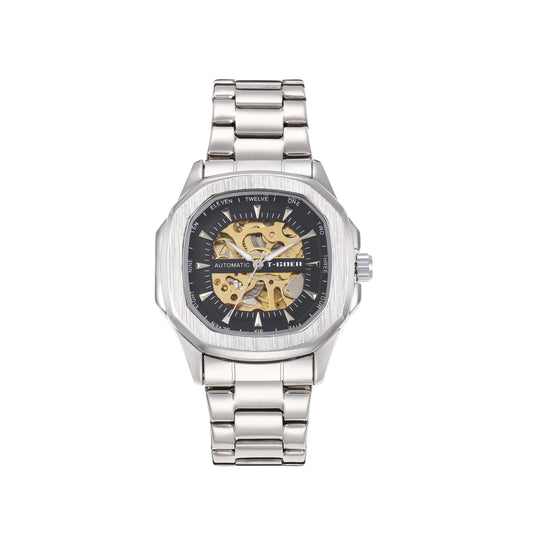 Automatic mechanical hollow steel watch