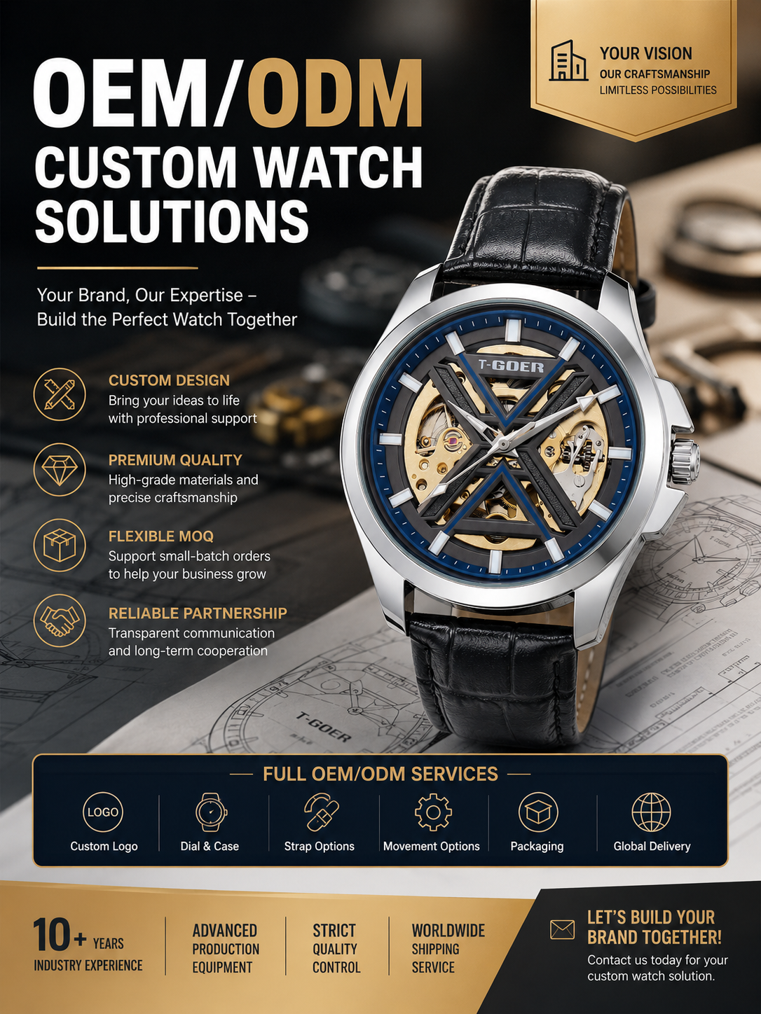 Skeleton Watch Manufacturer OEM Watch Manufacturer